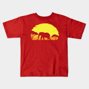 Elephant Sunrise Kids T-Shirt